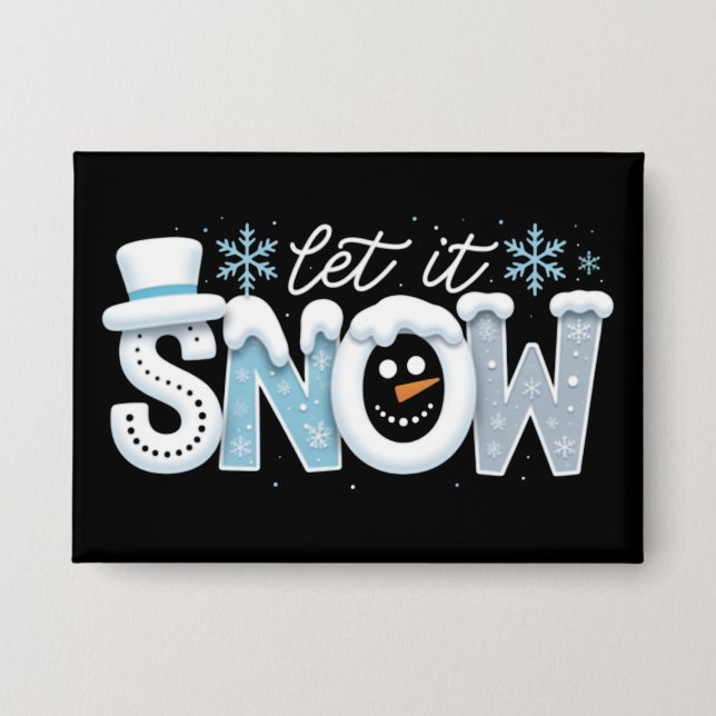 Let It Snow Snowman Winter Snowflakes Season (Front)