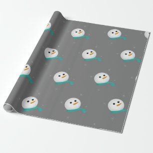 Let It Snow Snowman Wrapping Paper