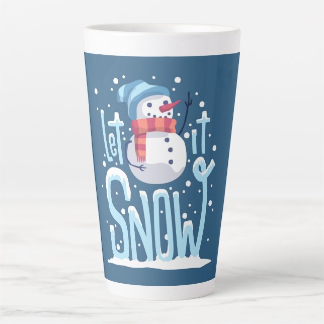 Let it Snow Snowmen Latte Mug (Front)