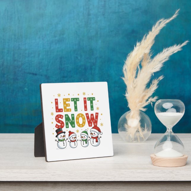 Let It Snow Snowmen Plaque (Insitu)