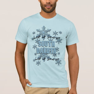 Let it Snow South Dakota Light Blue T-shirt