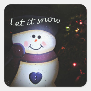 Let It Snow Square Sticker