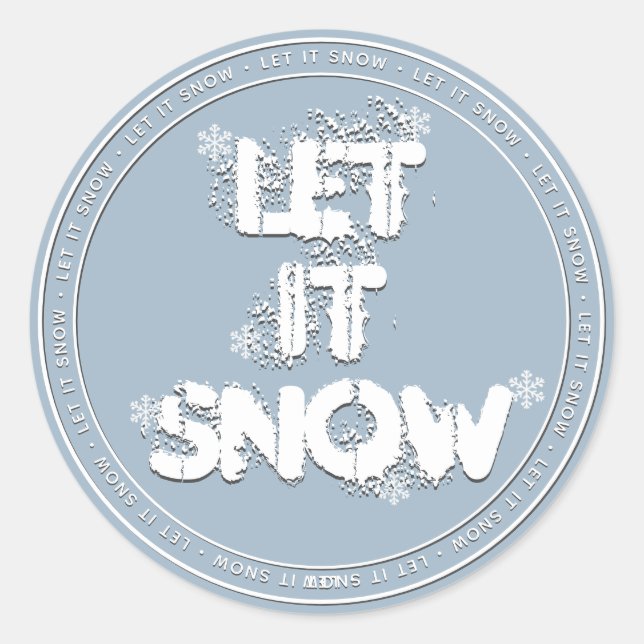 Let it Snow Sticker Wintry Blue (Front)