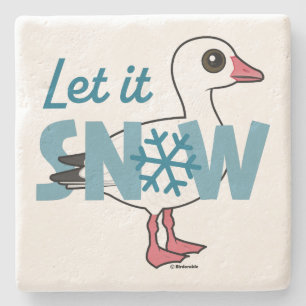 Let it Snow! Stone Coaster