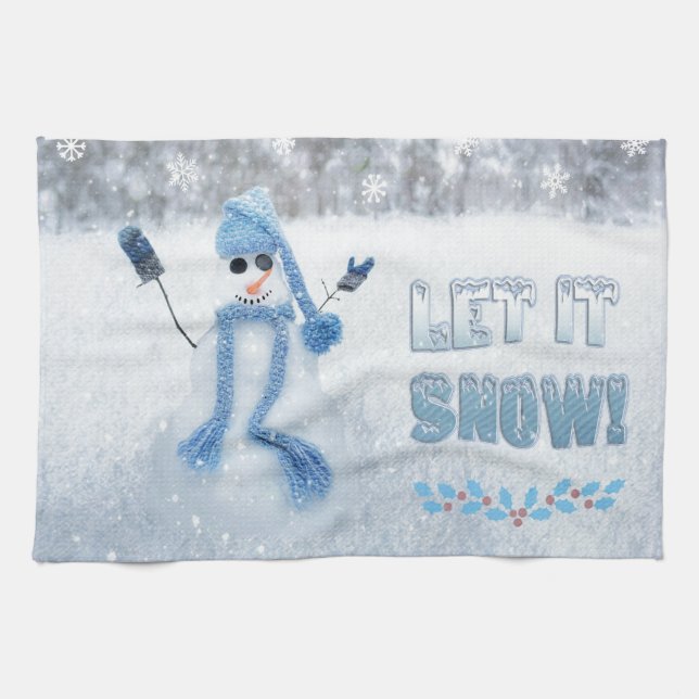 Let It Snow Tea Towel (Horizontal)