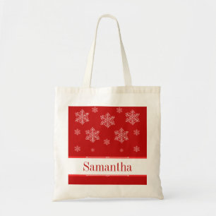 Let it Snow Tote Bag, Red Bag