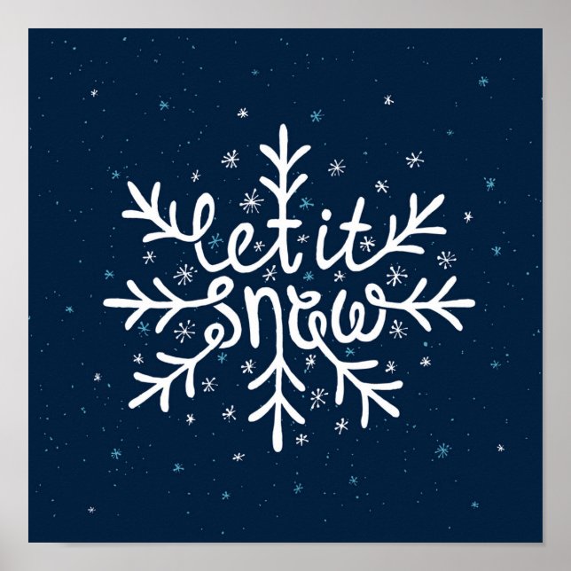 Let It Snow Type Design Poster (Front)