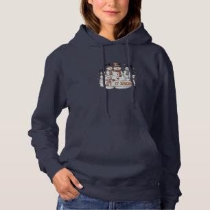 Let It Snow Typography Snowman Winter Hoodie