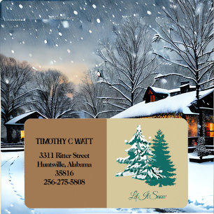 Let it Snow Watercolor Winter Christmas Woodland Label