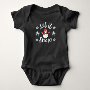 Let It Snow Winter Christmas Baby Bodysuit