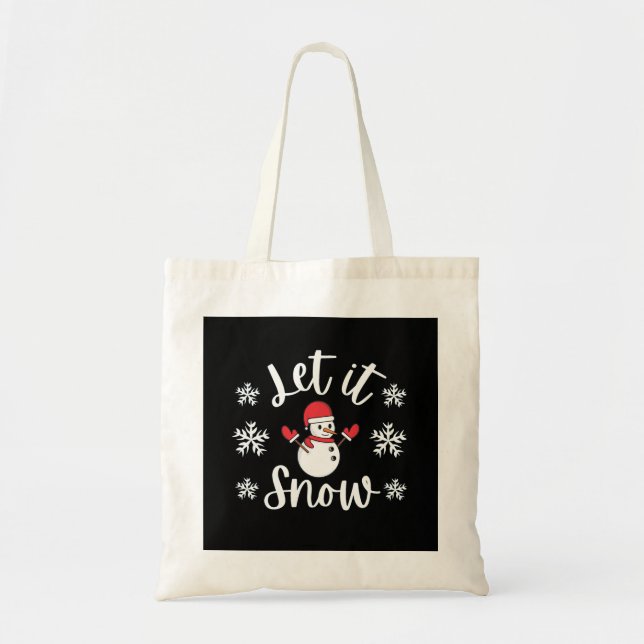 Let It Snow Winter Christmas  Tote Bag (Front)