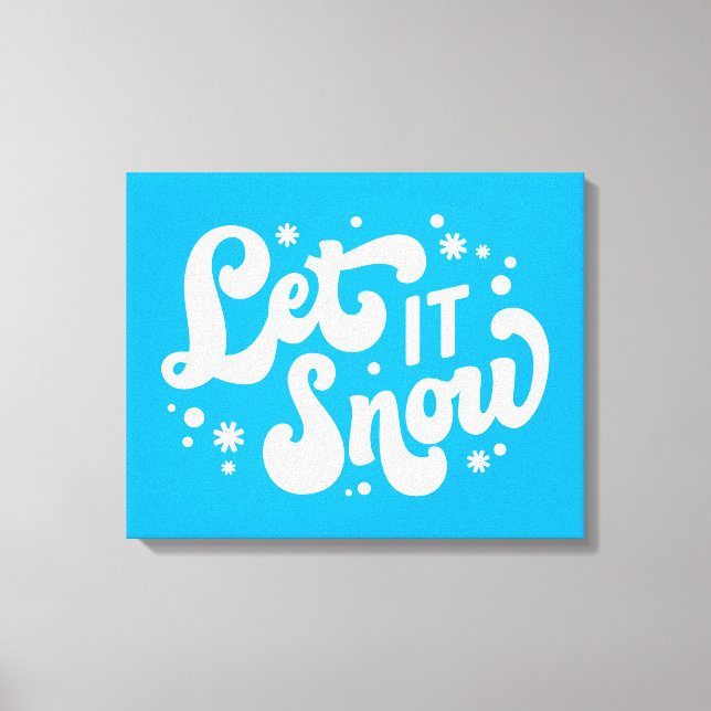 Let It Snow Winter Design Canvas Print (Front)