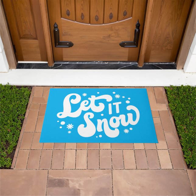 Let It Snow Winter Design Doormat (Outdoor)