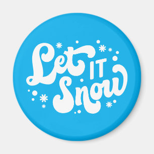 Let It Snow Winter Design Magnet