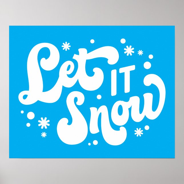 Let It Snow Winter Design Poster (Front)