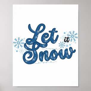 Let It Snow Winter Poster