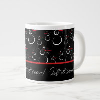 Let It Snow Winter Snowman Family Pattern Black