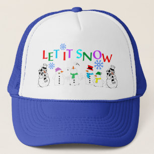 Let It Snow With Snowmen Hat/Cap Trucker Hat