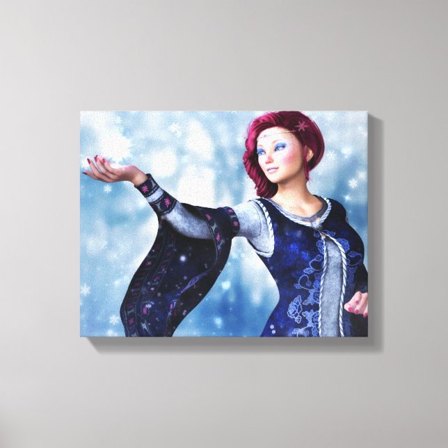 Let It Snow Wrapped Canvas Print (Front)