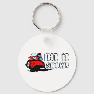 Let It Snowmobile Key Ring