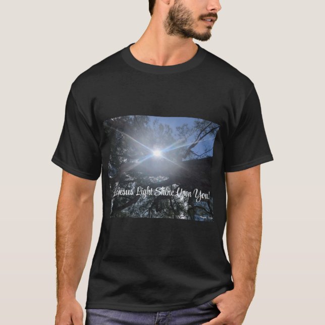 Let Jesus' Light Shine Upon You, Casual T-Shirt (Front)