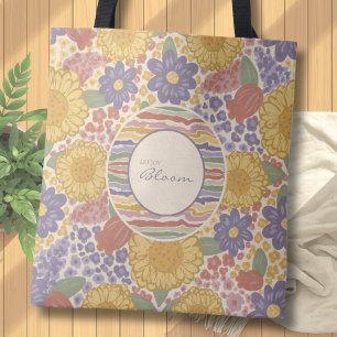 Let Joy Bloom – Personalized Floral Tote Bag 