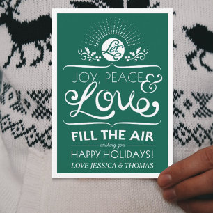 Let Joy, Peace & Love Fill The Air - Happy Holiday Card