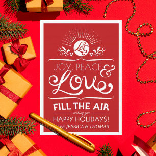 Let Joy, Peace & Love Fill The Air - Happy Holiday Card