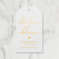 Let Love Bloom Flower Bar Favour Gold