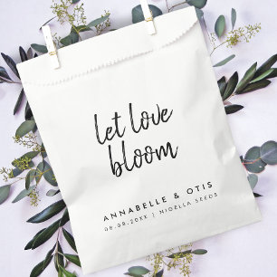 Let Love Bloom   Modern Wedding Flower Seed Favour Bags
