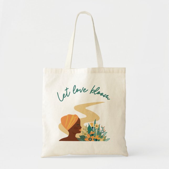 Let love bloom tote bag (Front)