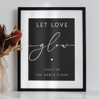 Let Love Glow | Sparkler or Stick Black Wedding 