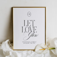 Let Love Glow Sparkler Send Off Wedding Sign