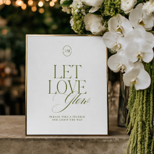 Let Love Glow Sparkler Send Off Wedding Sign