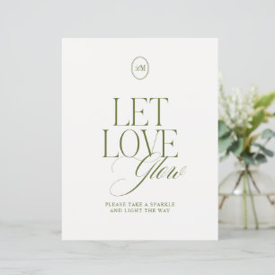 Let Love Glow Sparkler Send Off Wedding Sign