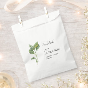Let Love Grow Basil Seed Wedding Favour Bag