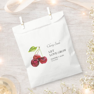Let Love Grow Cherry Seed Wedding Favour Bag