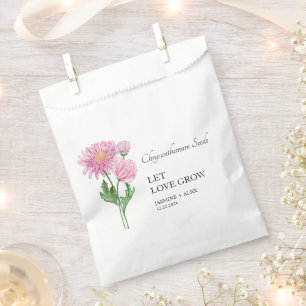Let Love Grow Chrysanthemum Seed Wedding Favour Bags
