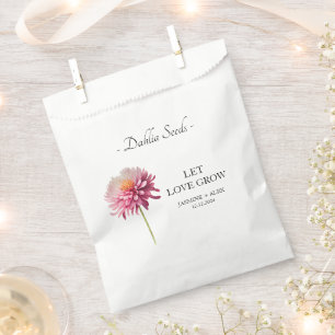 Let Love Grow Dahlia Seed Wedding Favour Bags