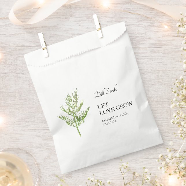 Let Love Grow | Dill Seed Wedding Favour Bag (Clipped)