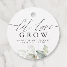 Let Love Grow Gold Greenery Elegant Wedding