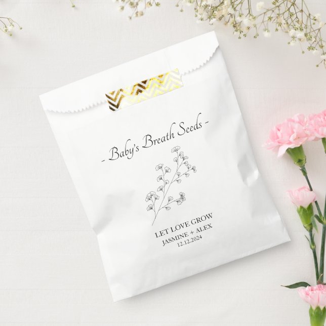 Let Love Grow l Baby’s Breath Seeds Wedding Favour Bags (Sealed)