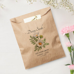 Let Love Grow l Daisy Seeds Wedding Favour Bag