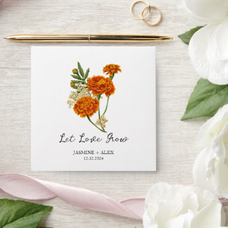 Let Love Grow l Marigold Seed Wedding Favour Envelope
