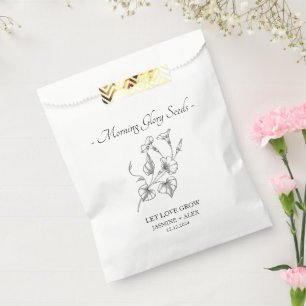 Let Love Grow l Morning Glory Seeds Wedding Favour Bags