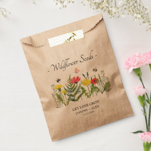 Let Love Grow l Wildflower Seeds Wedding Favour Ba Bags