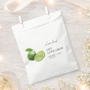 Let Love Grow   Lime Seed Wedding Favour Bag
