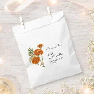 Let Love Grow Marigold Seed Wedding Favour Bags