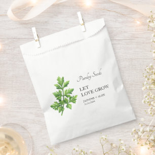 Let Love Grow   Parsley Seed Wedding Favour Bag