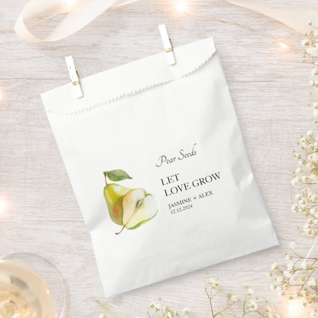 Let Love Grow | Pear Seed Wedding Favour Bag (Clipped)